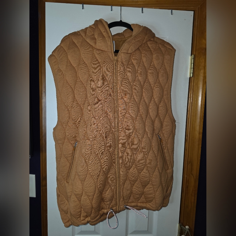 Free People Movement Qulited Hooded Vest M L Boho Athleisure Streetwear